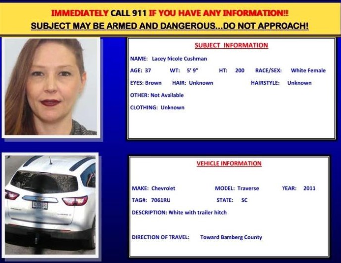 Lacey Cushman Barnwell, SC Shooting: Authorities have Issued a Blue Alert following a Shooting in Blackville, Where a Law Enforcement officer was injured.